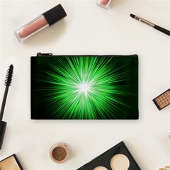 Green Blast Background Cosmetic Bag (small) by Mariart