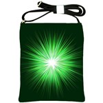 Green Blast Background Shoulder Sling Bag Front