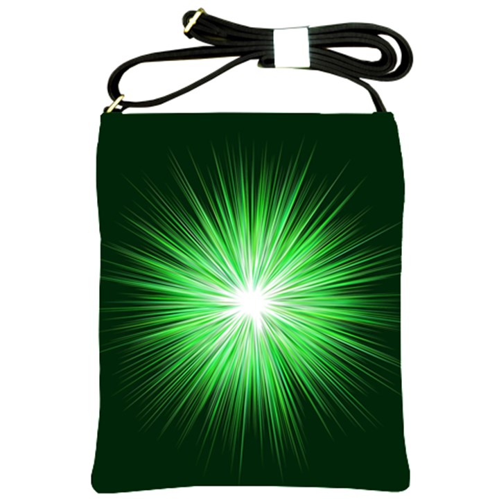 Green Blast Background Shoulder Sling Bag