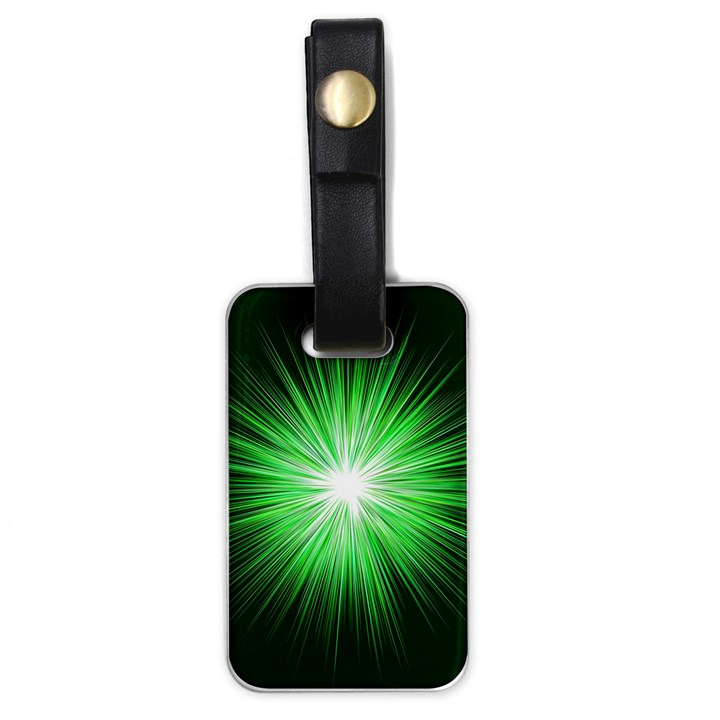 Green Blast Background Luggage Tag (one side)