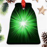 Green Blast Background Ornament (Bell) Front