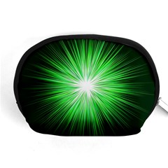 Green Blast Background Accessory Pouch (medium)