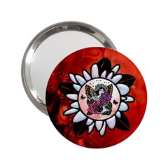 Wonderful Fairy With Butterflies And Roses 2 25  Handbag Mirrors by FantasyWorld7