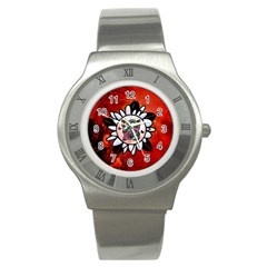 Wonderful Fairy With Butterflies And Roses Stainless Steel Watch