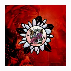 Wonderful Fairy With Butterflies And Roses Medium Glasses Cloth