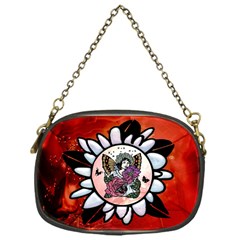 Wonderful Fairy With Butterflies And Roses Chain Purse (One Side)