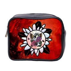 Wonderful Fairy With Butterflies And Roses Mini Toiletries Bag (Two Sides)