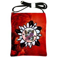 Wonderful Fairy With Butterflies And Roses Shoulder Sling Bag