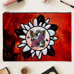 Wonderful Fairy With Butterflies And Roses Cosmetic Bag (XXXL)