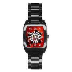 Wonderful Fairy With Butterflies And Roses Stainless Steel Barrel Watch