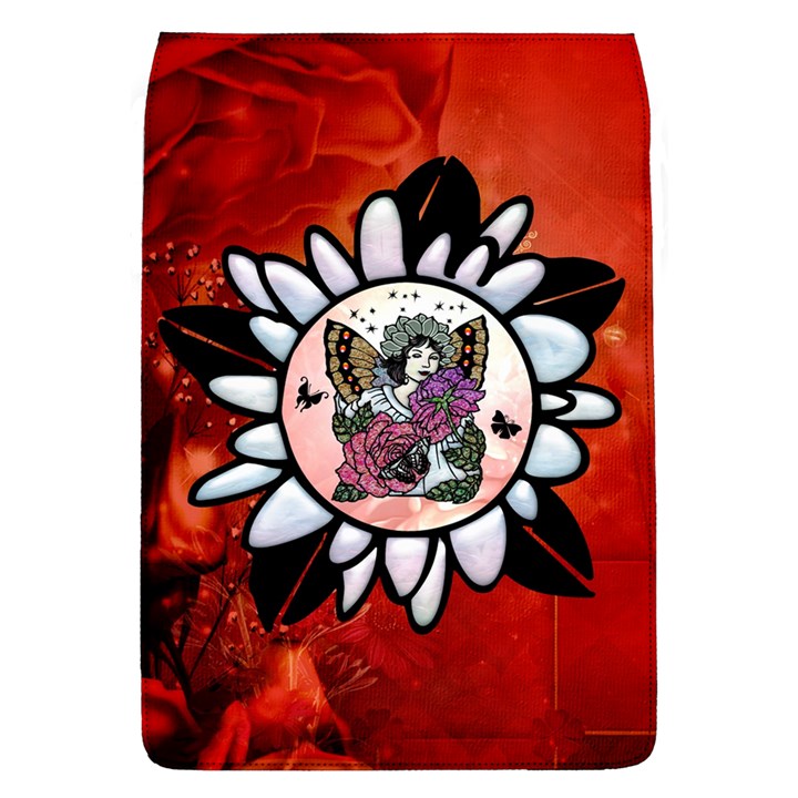 Wonderful Fairy With Butterflies And Roses Removable Flap Cover (L)