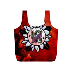 Wonderful Fairy With Butterflies And Roses Full Print Recycle Bag (S)