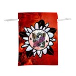 Wonderful Fairy With Butterflies And Roses Lightweight Drawstring Pouch (S) Back