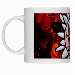 Wonderful Fairy With Butterflies And Roses White Mugs