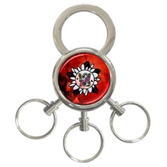 Wonderful Fairy With Butterflies And Roses 3-Ring Key Chain