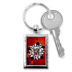 Wonderful Fairy With Butterflies And Roses Key Chain (Rectangle)