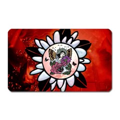 Wonderful Fairy With Butterflies And Roses Magnet (Rectangular)