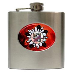 Wonderful Fairy With Butterflies And Roses Hip Flask (6 oz)