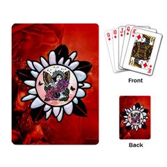 Wonderful Fairy With Butterflies And Roses Playing Cards Single Design (Rectangle)