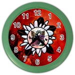 Wonderful Fairy With Butterflies And Roses Color Wall Clock Front