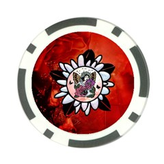 Wonderful Fairy With Butterflies And Roses Poker Chip Card Guard