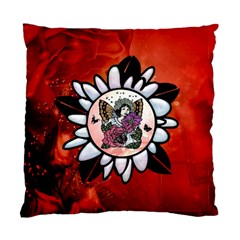 Wonderful Fairy With Butterflies And Roses Standard Cushion Case (One Side)