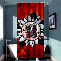 Wonderful Fairy With Butterflies And Roses Shower Curtain 36  X 72  (stall)  by FantasyWorld7