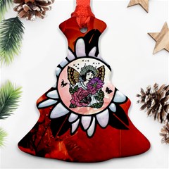 Wonderful Fairy With Butterflies And Roses Ornament (Christmas Tree) 