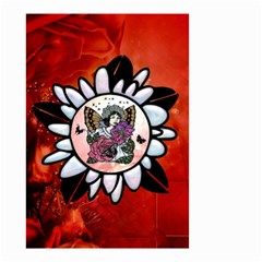 Wonderful Fairy With Butterflies And Roses Small Garden Flag (Two Sides)