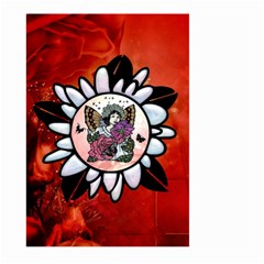 Wonderful Fairy With Butterflies And Roses Large Garden Flag (Two Sides)