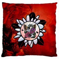 Wonderful Fairy With Butterflies And Roses Standard Flano Cushion Case (One Side)