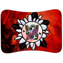 Wonderful Fairy With Butterflies And Roses Velour Seat Head Rest Cushion