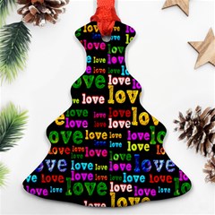 Love 3 Christmas Tree Ornament (two Sides) by ArtworkByPatrick