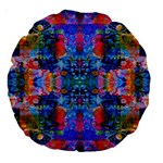 Abstract 17 Large 18  Premium Round Cushions Front