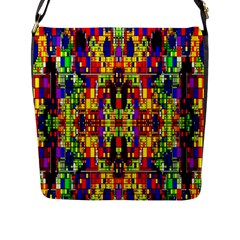 Abstract 19 Flap Closure Messenger Bag (l) by ArtworkByPatrick