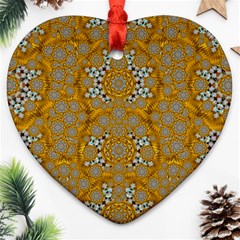 A Star In Golden Juwels Ornament (heart) by pepitasart