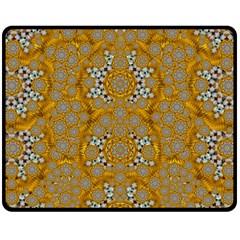 A Star In Golden Juwels Double Sided Fleece Blanket (medium)  by pepitasart