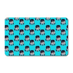 Forest Girl Bight Baby Blue Patttern Magnet (rectangular) by snowwhitegirl