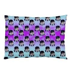 Forest Girl Bight Baby Blue Patttern Ombre Pillow Case by snowwhitegirl