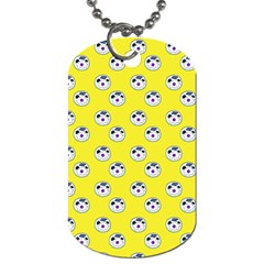 English Breakfast Yellow Pattern Dog Tag (one Side) by snowwhitegirl