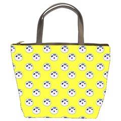 English Breakfast Yellow Pattern Bucket Bag by snowwhitegirl