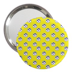 English Breakfast Yellow Pattern 3  Handbag Mirrors by snowwhitegirl