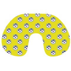 English Breakfast Yellow Pattern Travel Neck Pillow by snowwhitegirl