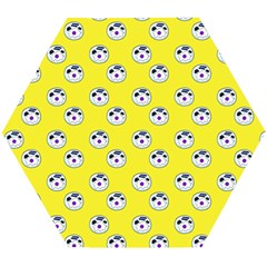 English Breakfast Yellow Pattern Wooden Puzzle Hexagon