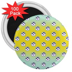 English Breakfast Yellow Pattern Mint Ombre 3  Magnets (100 Pack) by snowwhitegirl