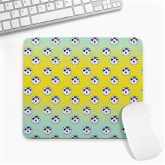 English Breakfast Yellow Pattern Mint Ombre Large Mousepads by snowwhitegirl