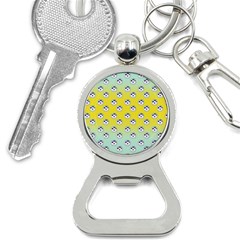 English Breakfast Yellow Pattern Mint Ombre Bottle Opener Key Chain by snowwhitegirl