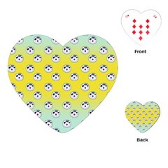 English Breakfast Yellow Pattern Mint Ombre Playing Cards Single Design (heart) by snowwhitegirl