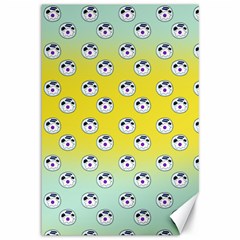 English Breakfast Yellow Pattern Mint Ombre Canvas 12  X 18  by snowwhitegirl