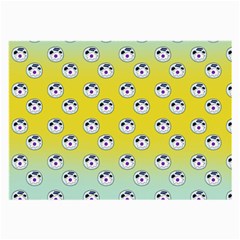 English Breakfast Yellow Pattern Mint Ombre Large Glasses Cloth (2 Sides) by snowwhitegirl